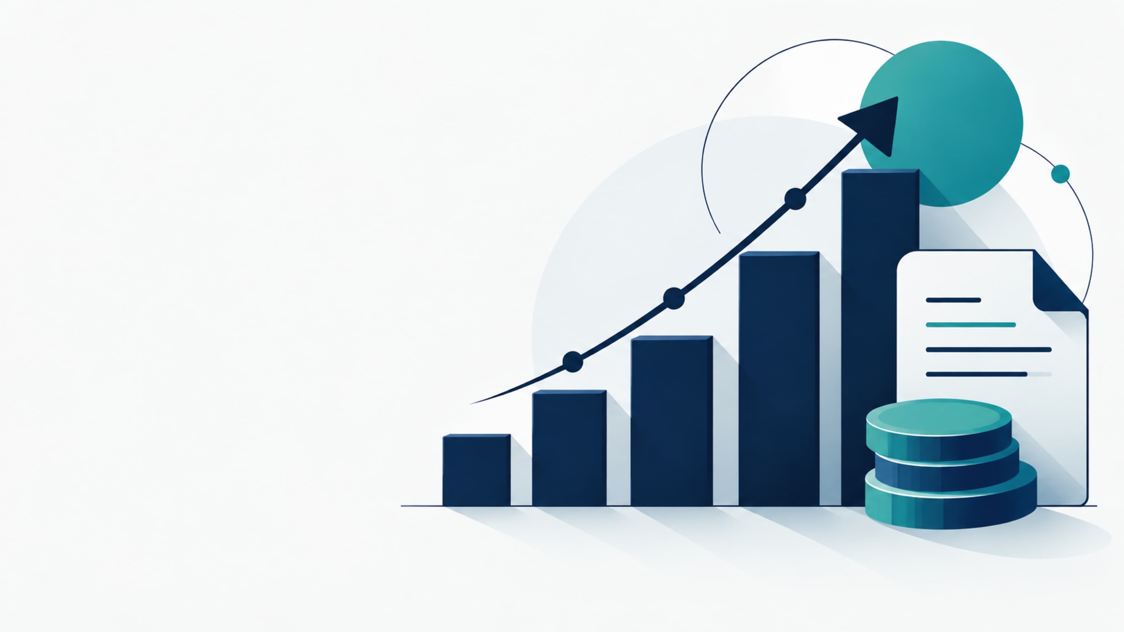Abstract illustration of an ascending growth chart