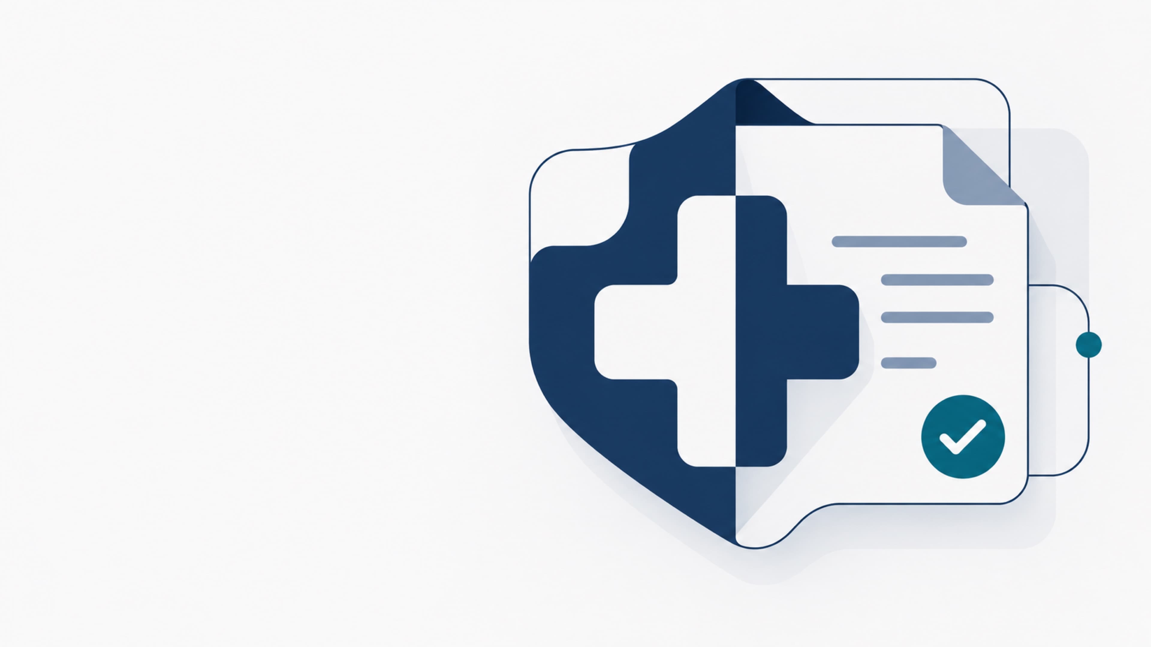 Abstract illustration of a healthcare compliance document